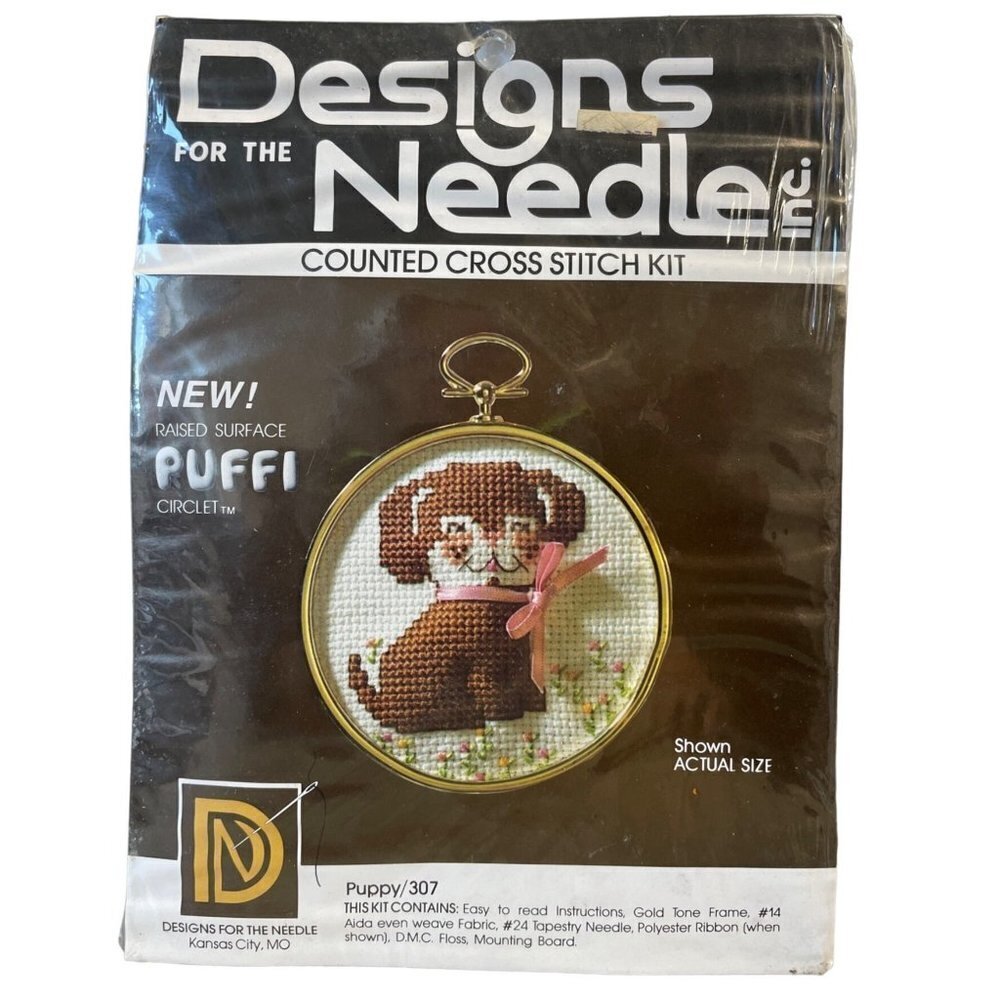 Designs for the Needle Cross Stitch Kit Puppy Nursery Baby Shower Craft